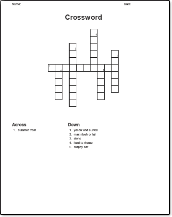  Crossword Puzzles on To Z Teacher Stuff Tools   Make Your Own Printable Crossword Puzzles